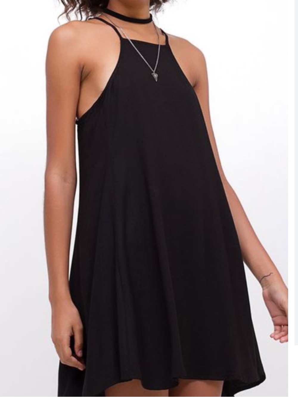 RVCA Black Strappy Mini Dress/ coverup